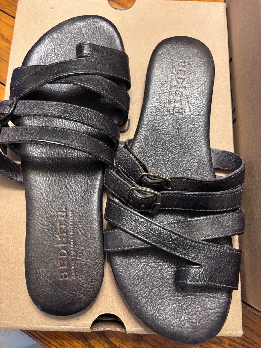 BED|STU Hilda Sandals in Graphite
